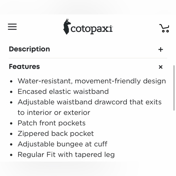 Cotopaxi Subo Tech Pants - Picture 4 of 4